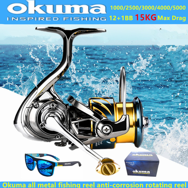 Fishing Equipment Daiwa - 오쿠마 올 메탈 낚시릴 12+1BB15KG 최대