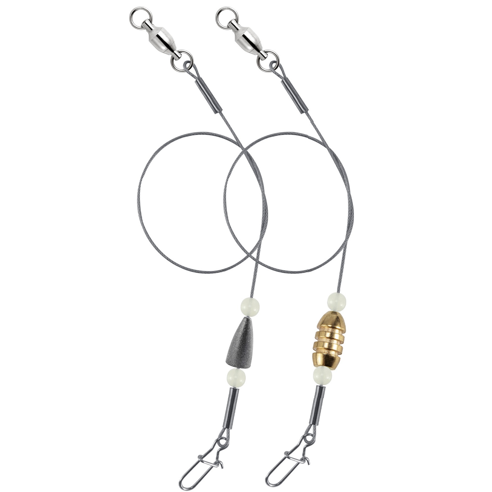 Snell Fishing Rig - 10개입 캐롤라이나 리그 안티-바이트 낚싯줄 리더