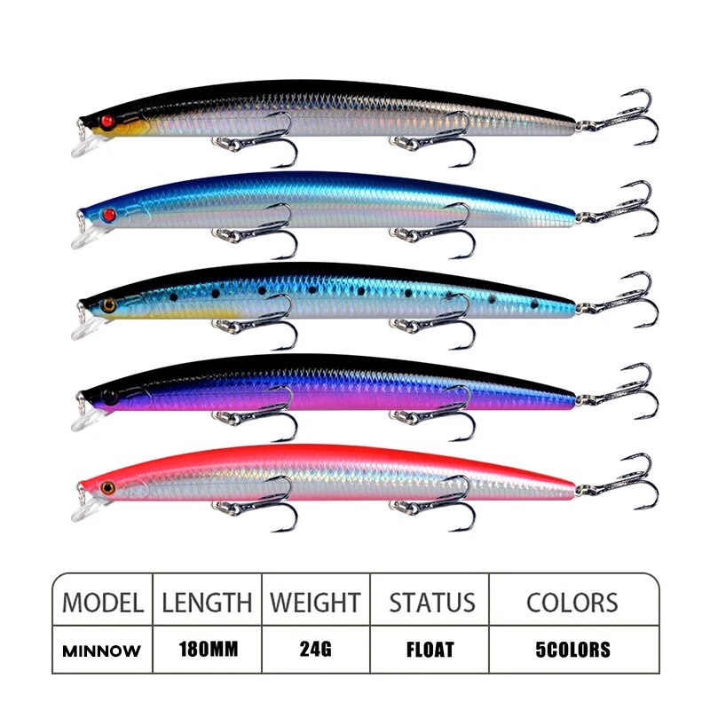 미노우 낚시 미끼 레이저 하드 인공 미끼 18cm 24 - Fishing Equipment Bait 리뷰 및 가격