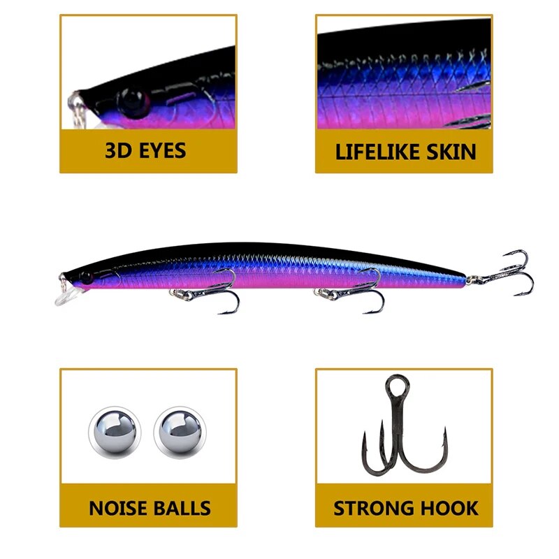미노우 낚시 미끼 레이저 하드 인공 미끼 18cm 24 - Fishing Equipment Bait 리뷰 및 가격