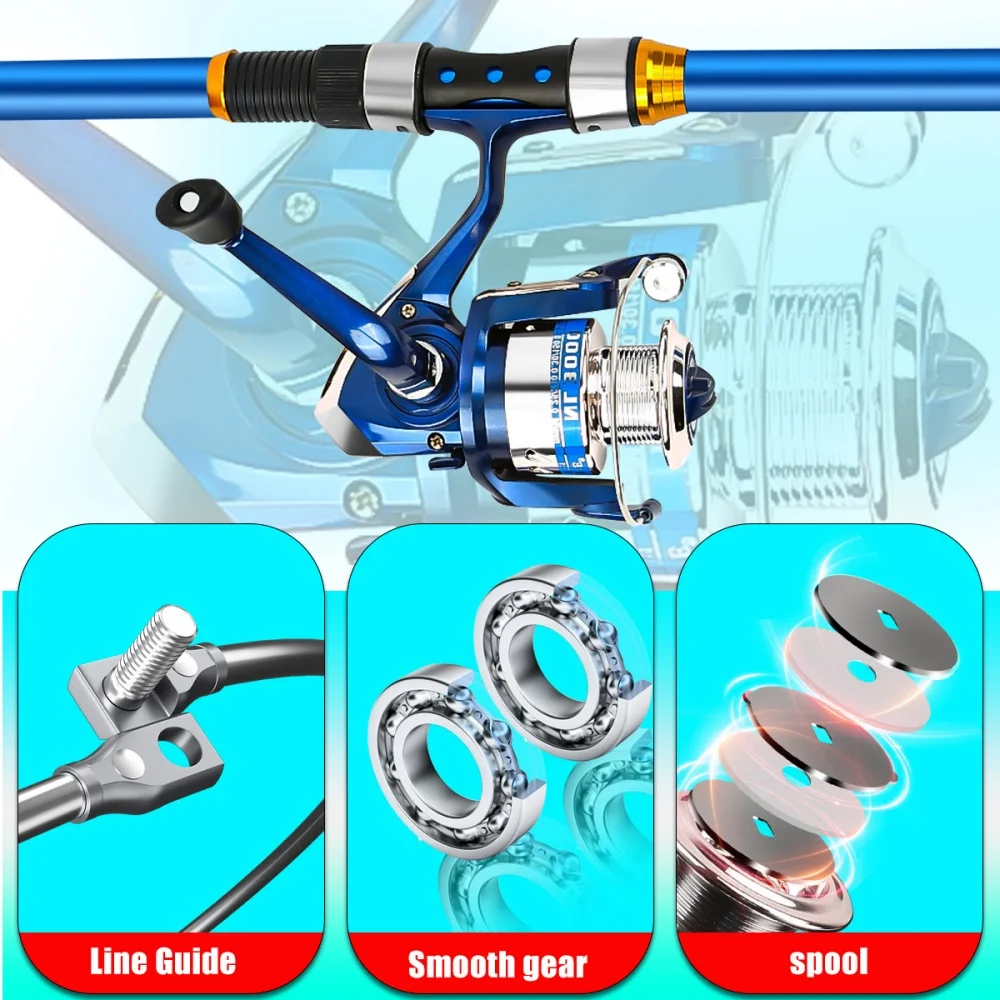 릴 및 액세서리가 포함된 2.1-3.6M 텔레스코픽 유 - Fishing Equipment Line 리뷰 및 가격